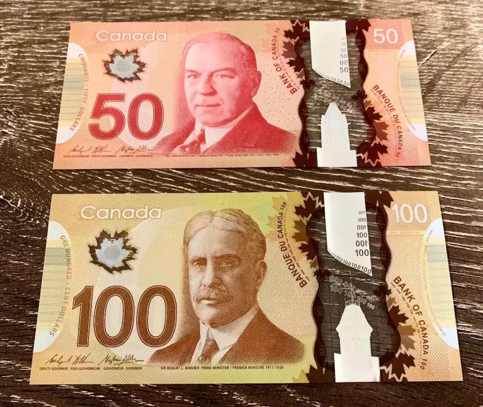 Canadian 100 dollar bill