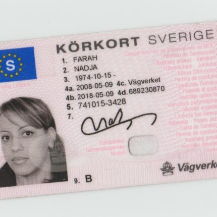 Swedish drivers license Körkort